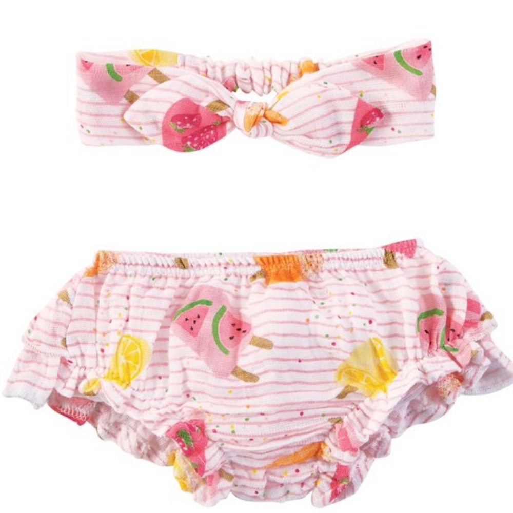 MudPie NWT Bloomer & Headband Set Popsicle